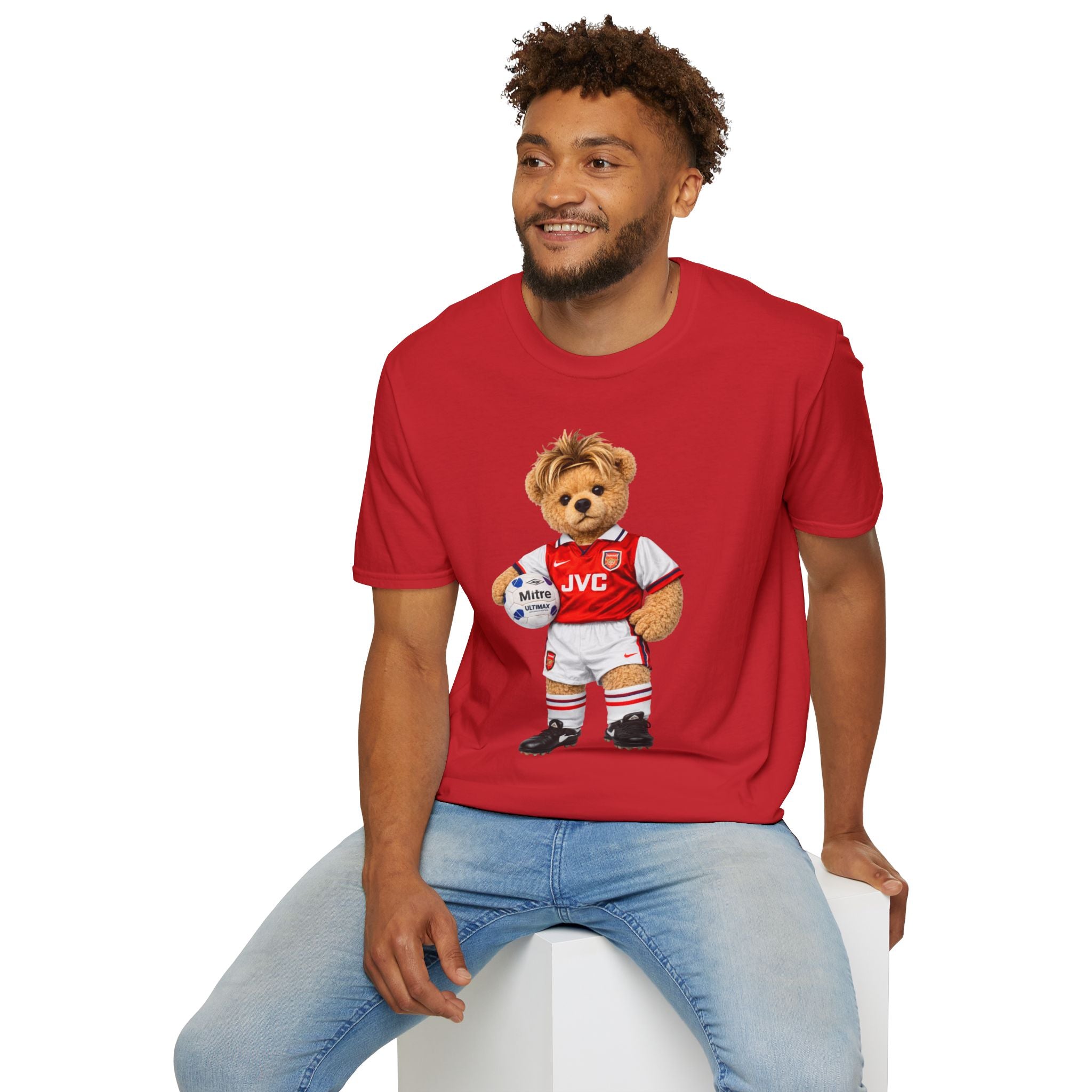 Highbury Hero Bear – Arsenal 90s Football Icon Graphic Tee