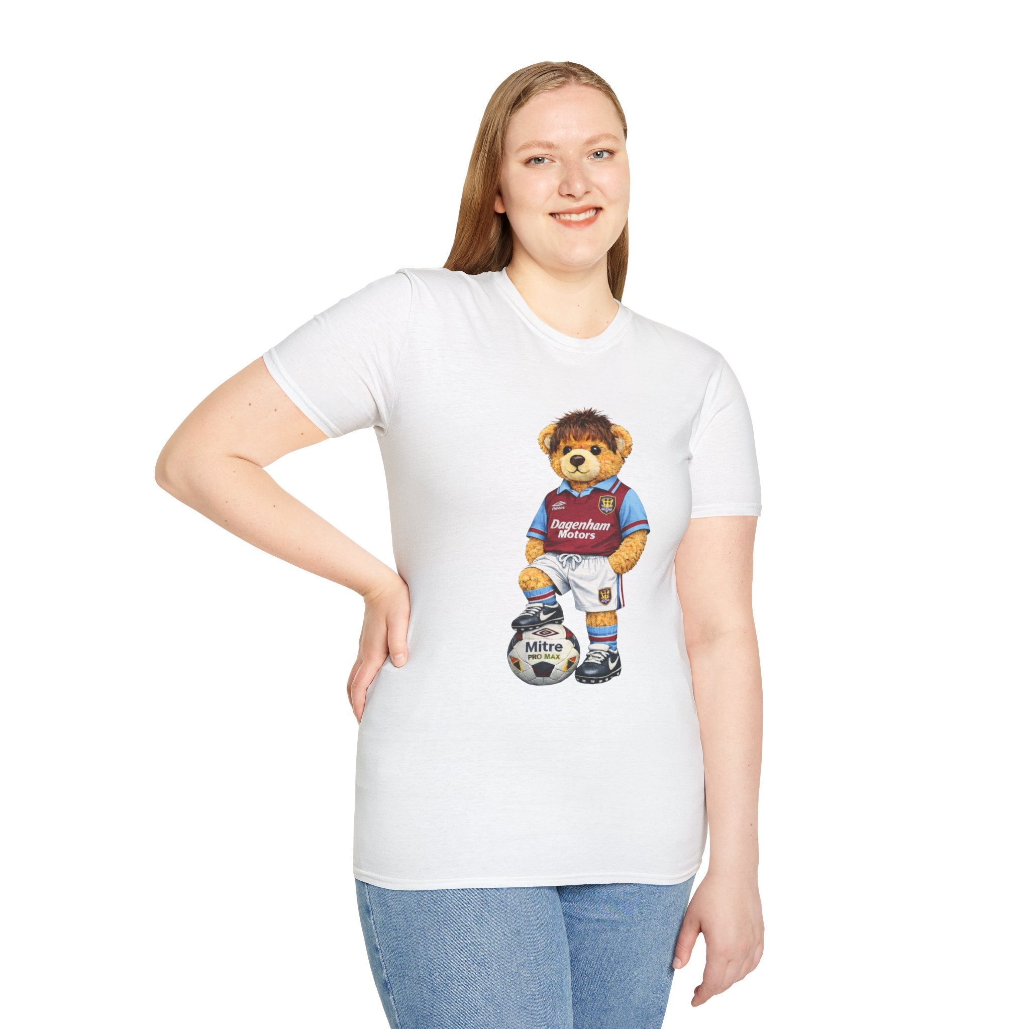West Ham 90s Football Bear T-Shirt – Upton Park Retro Graphic Tee