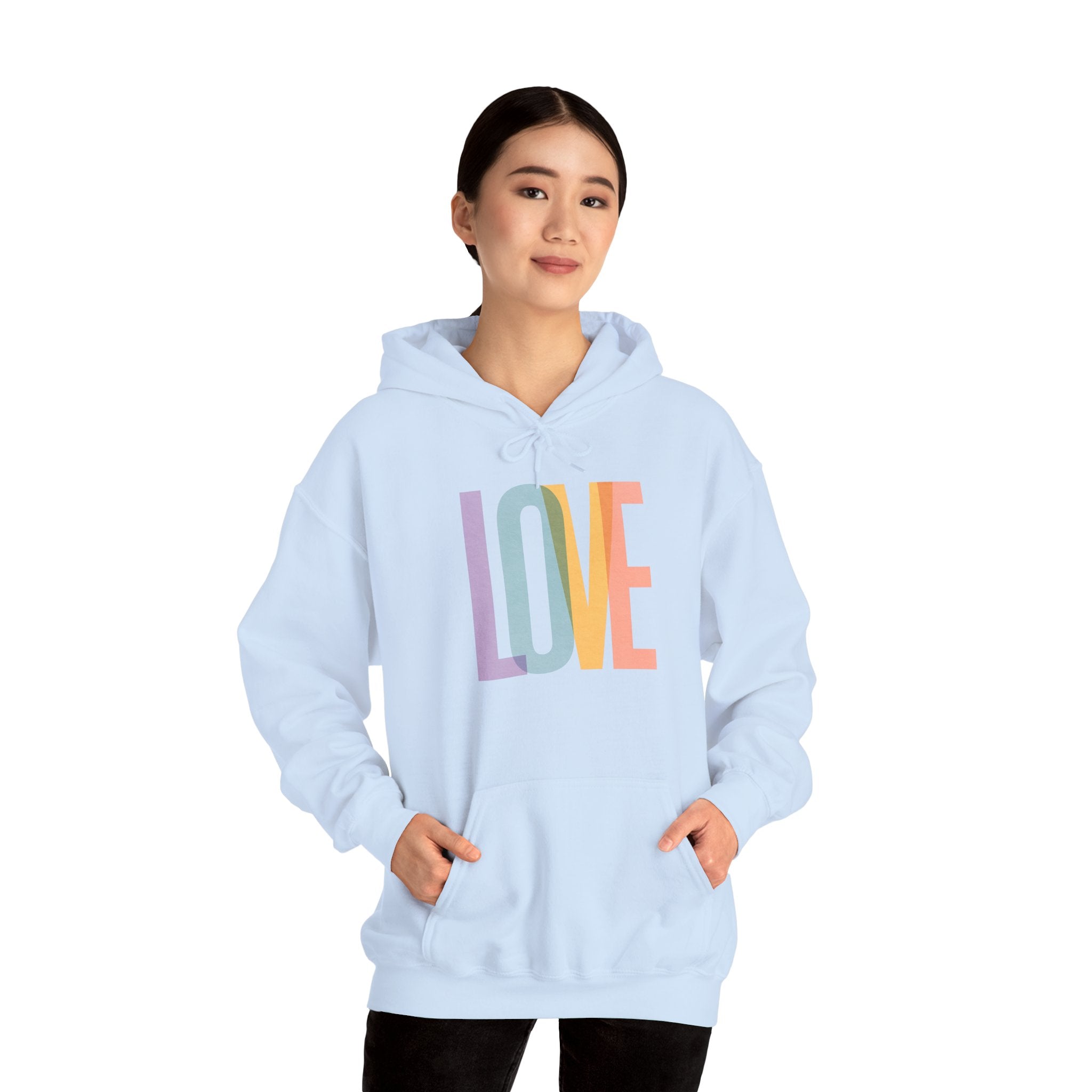 'LOVE' Unisex Hoodie Front and Back Print - Cozy Gift for Friends, Valentine's Day, Casual Wear, Trendy Fashion, Spirit Wear T-Shirt | LZP Tees
