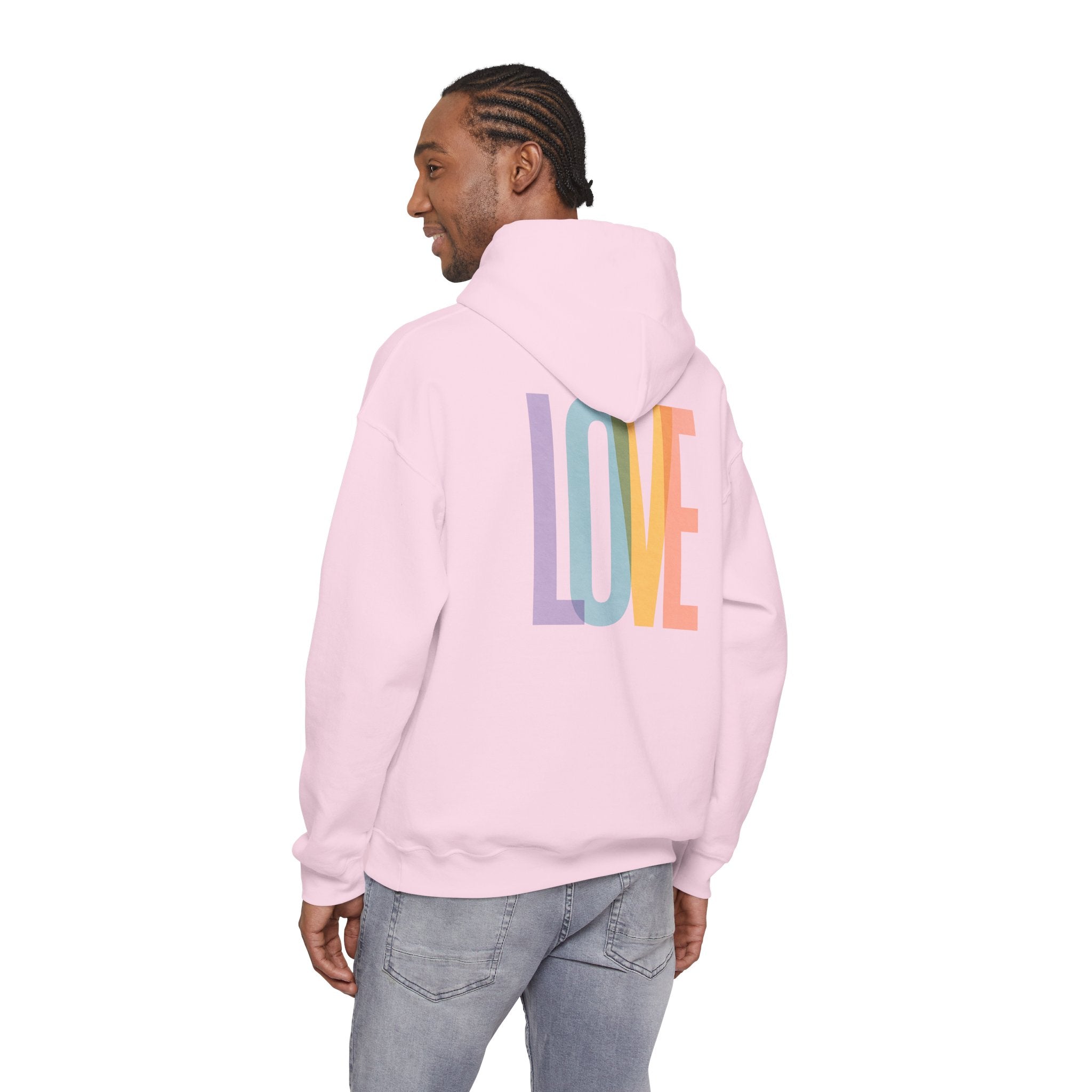 'LOVE' Unisex Hoodie Front and Back Print - Cozy Gift for Friends, Valentine's Day, Casual Wear, Trendy Fashion, Spirit Wear T-Shirt | LZP Tees