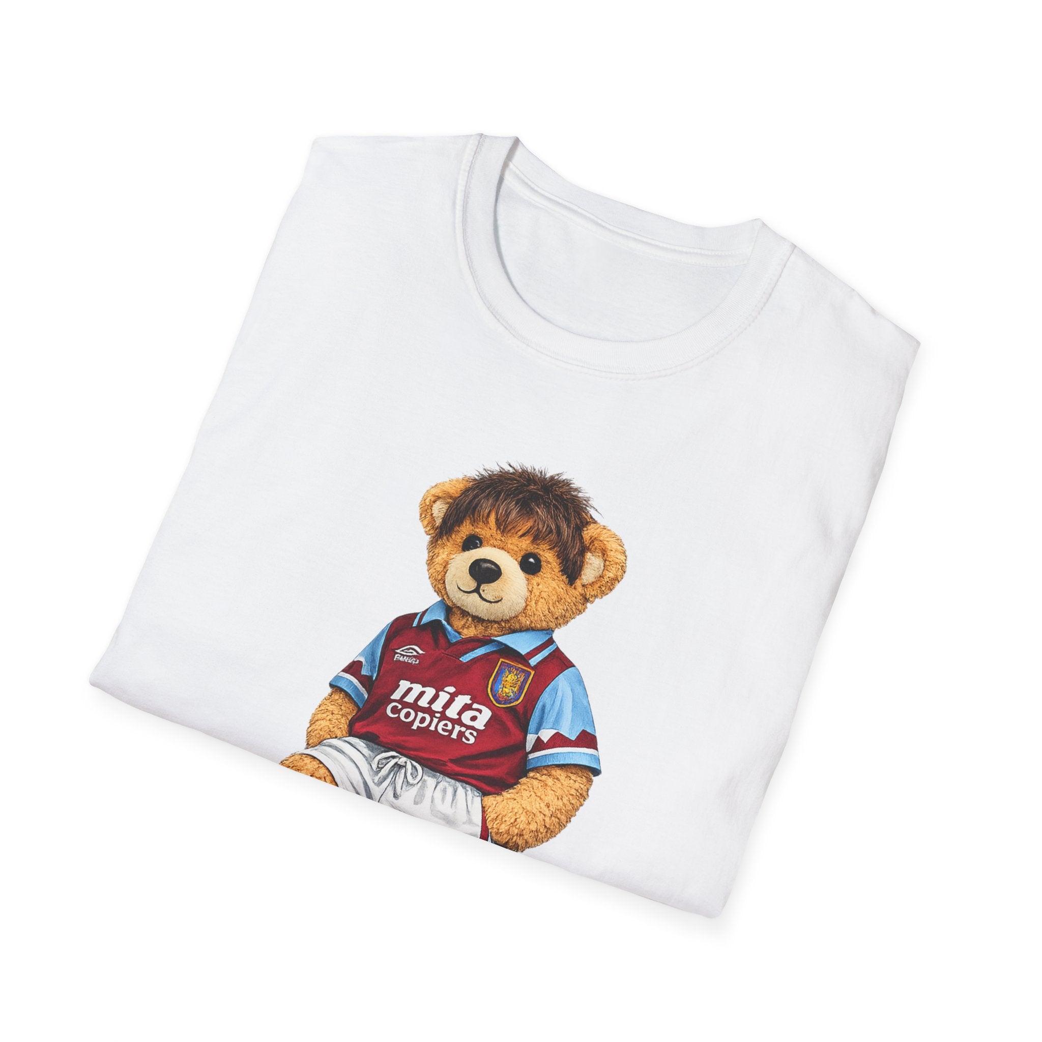Aston Villa 90s Football Bear T-Shirt – Villa Park Retro Graphic Tee