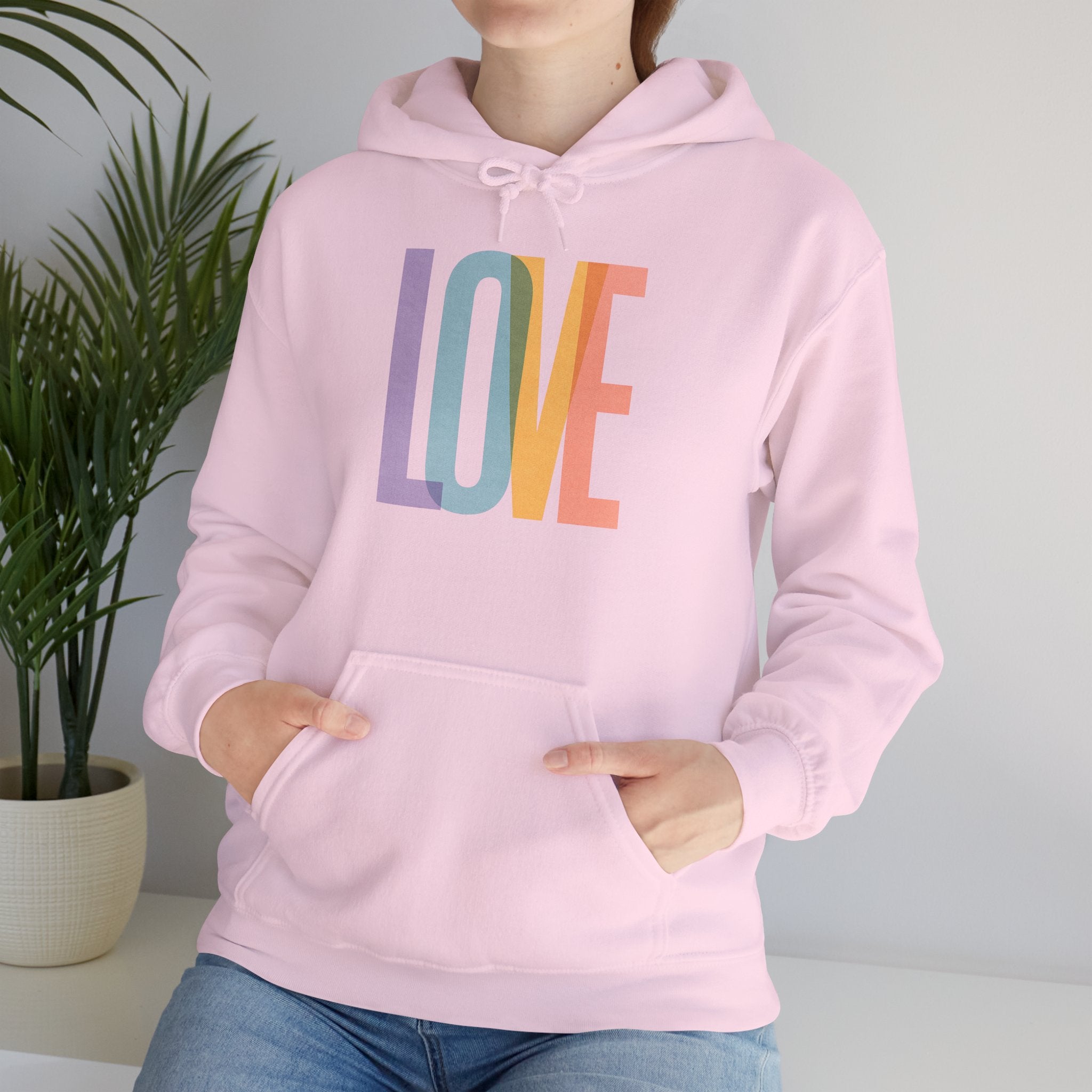 'LOVE' Unisex Hoodie Front and Back Print - Cozy Gift for Friends, Valentine's Day, Casual Wear, Trendy Fashion, Spirit Wear T-Shirt | LZP Tees