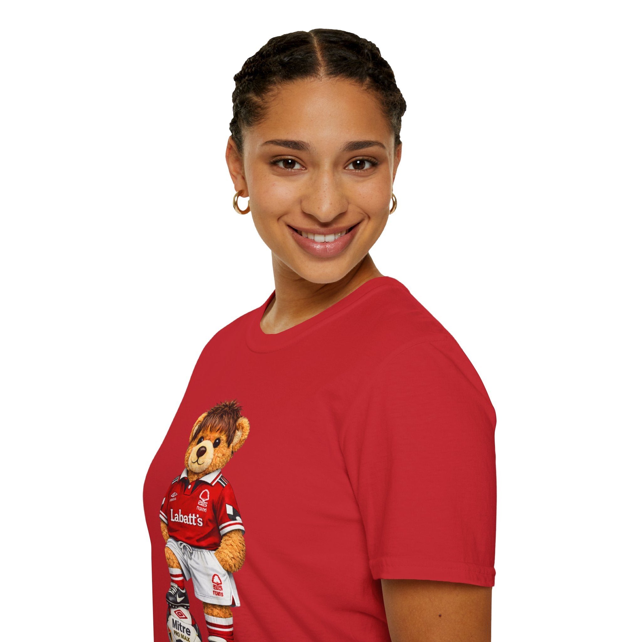 Nottingham Forest 90s Football Bear T-Shirt – City Ground Retro Graphic Tee