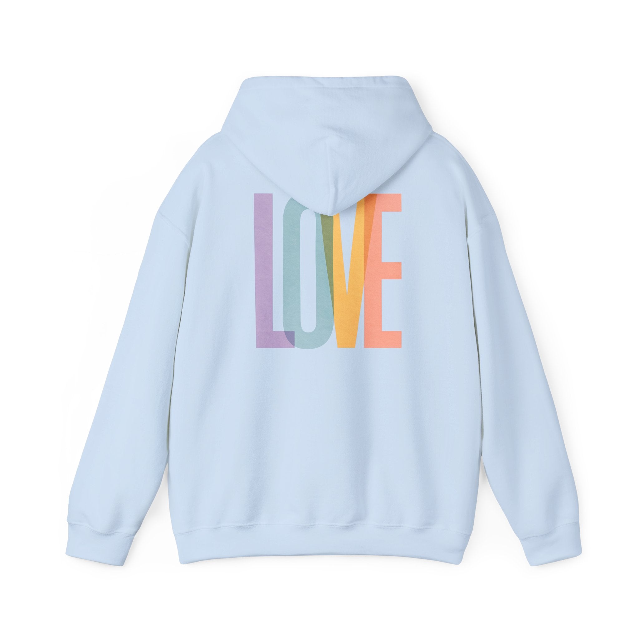 'LOVE' Unisex Hoodie Front and Back Print - Cozy Gift for Friends, Valentine's Day, Casual Wear, Trendy Fashion, Spirit Wear T-Shirt | LZP Tees