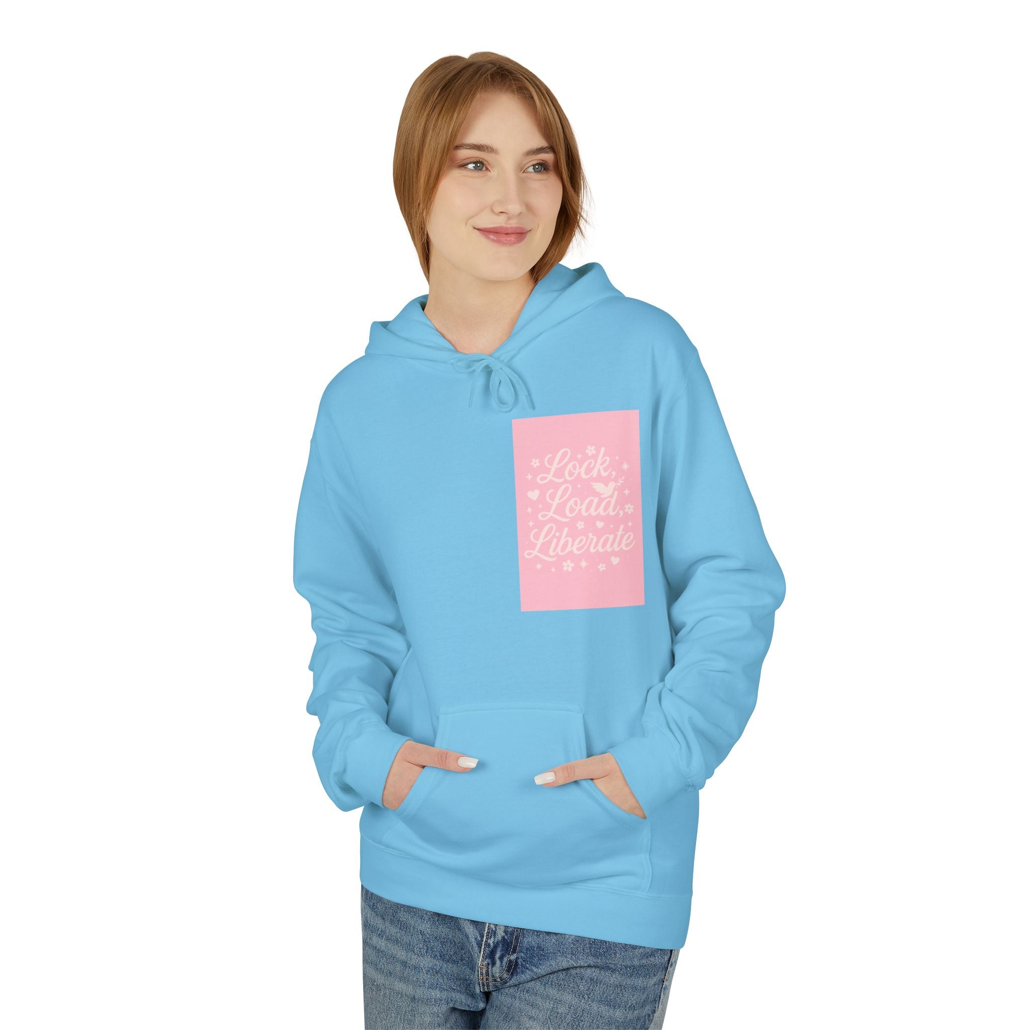 Lock, Load, Liberate Fleece Hoodie - Unisex Softstyle for Comfort and Freedom T-Shirt | LZP Tees