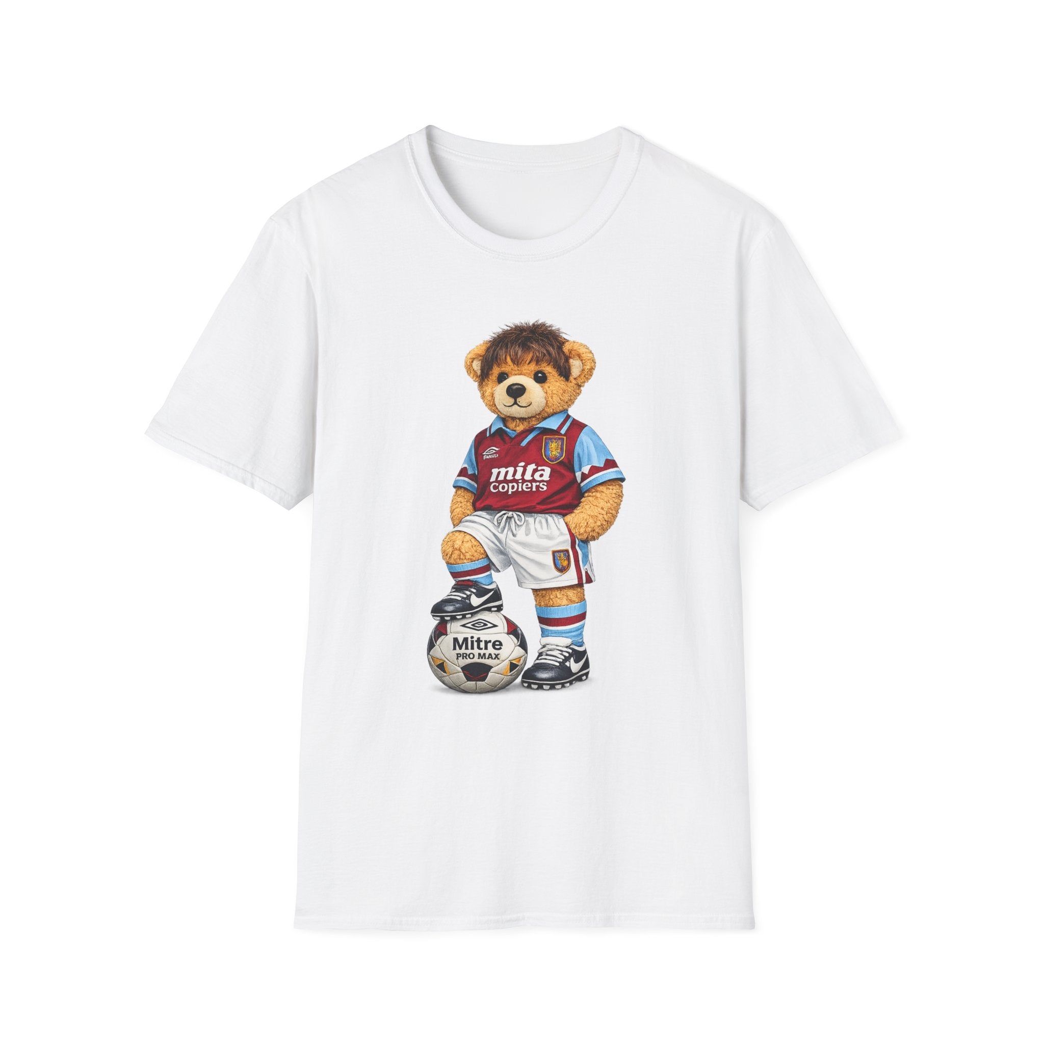 Aston Villa 90s Football Bear T-Shirt – Villa Park Retro Graphic Tee