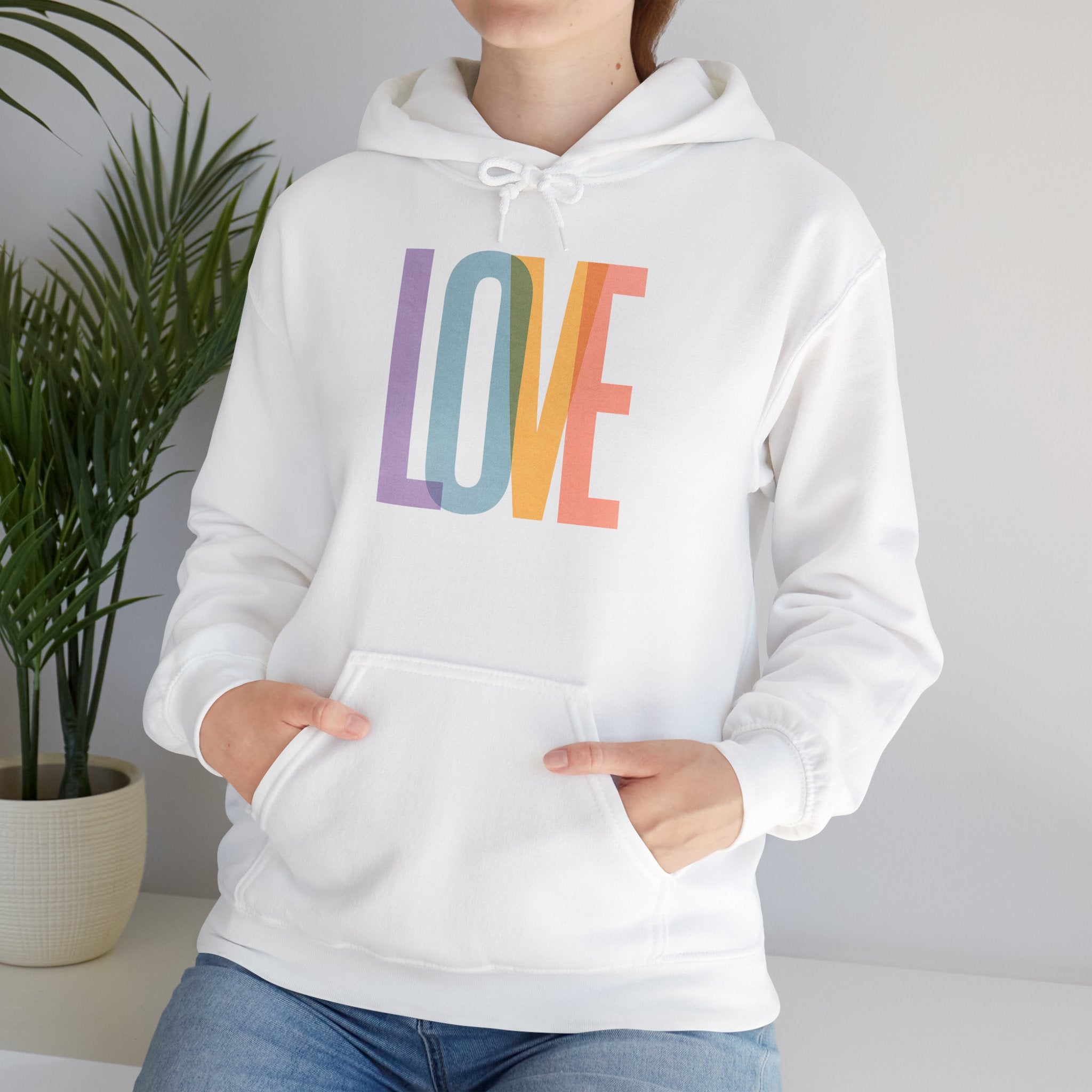'LOVE' Unisex Hoodie Front and Back Print - Cozy Gift for Friends, Valentine's Day, Casual Wear, Trendy Fashion, Spirit Wear T-Shirt | LZP Tees