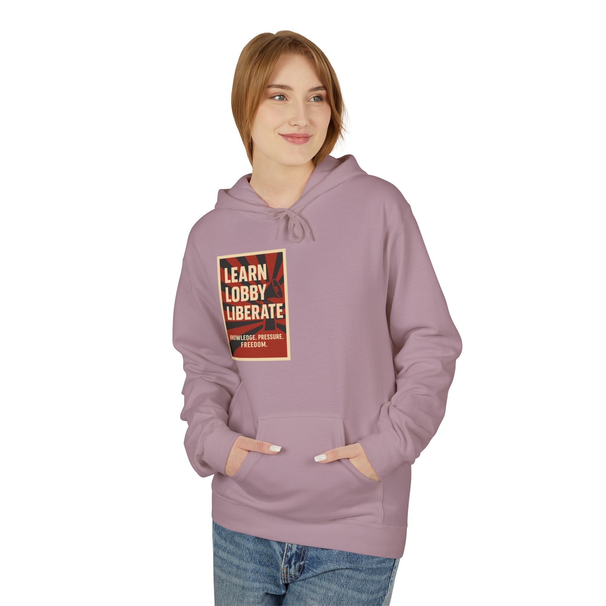 Learn Lobby and Liberate Fleece Hoodie - Unisex Softstyle for Comfort and Freedom T-Shirt | LZP Tees