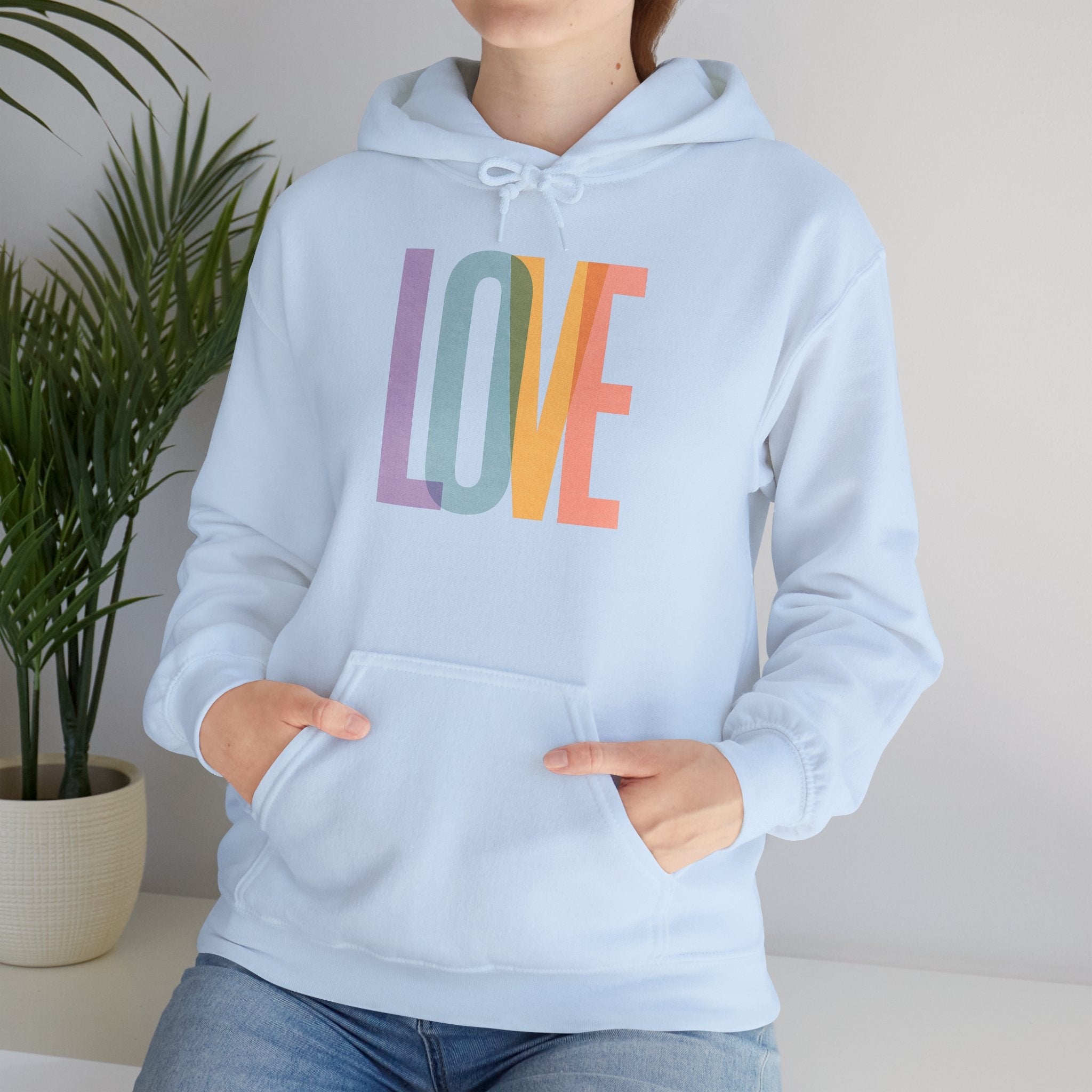 'LOVE' Unisex Hoodie Front and Back Print - Cozy Gift for Friends, Valentine's Day, Casual Wear, Trendy Fashion, Spirit Wear T-Shirt | LZP Tees