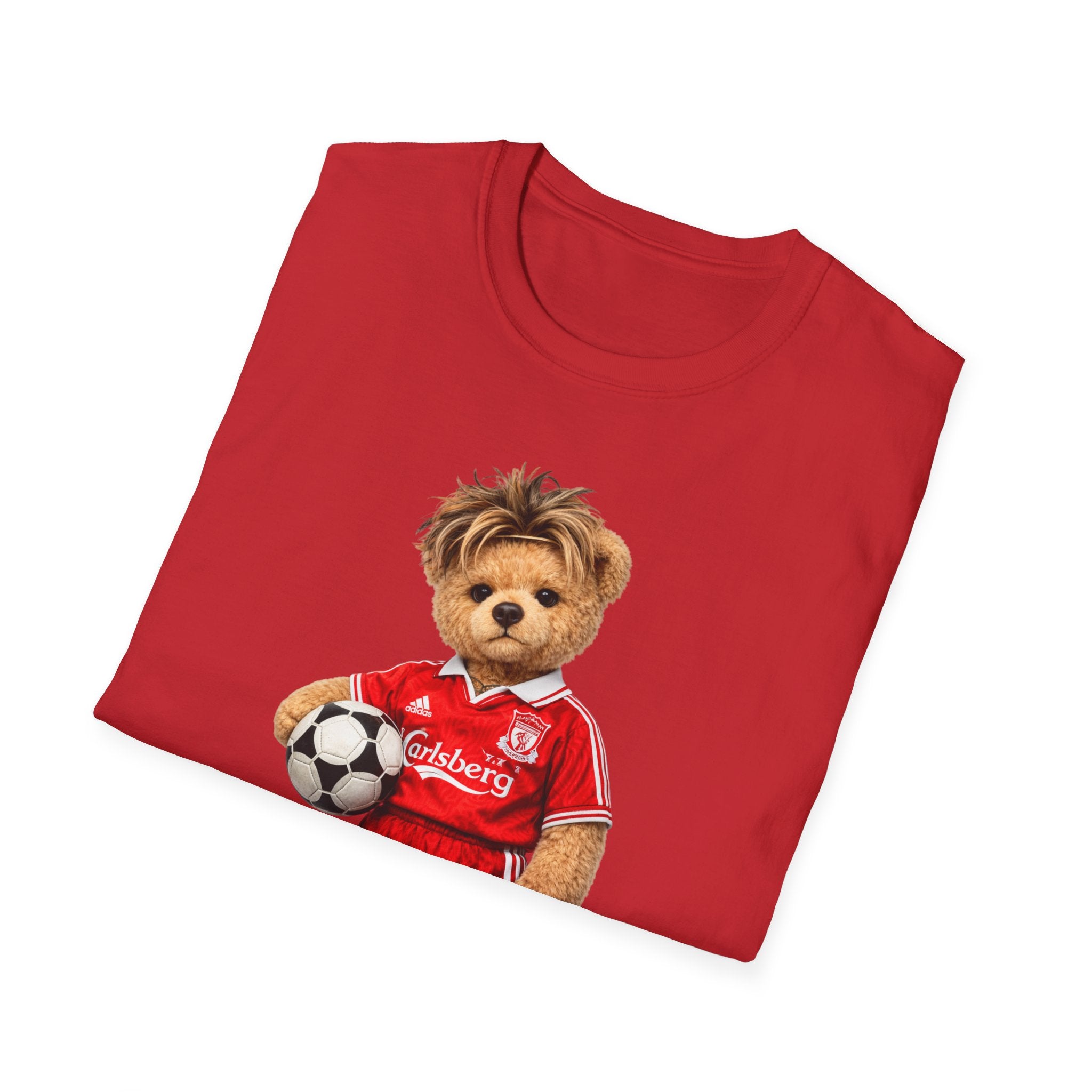 Anfield Icon Bear – 90s Liverpool Football Graphic Tee
