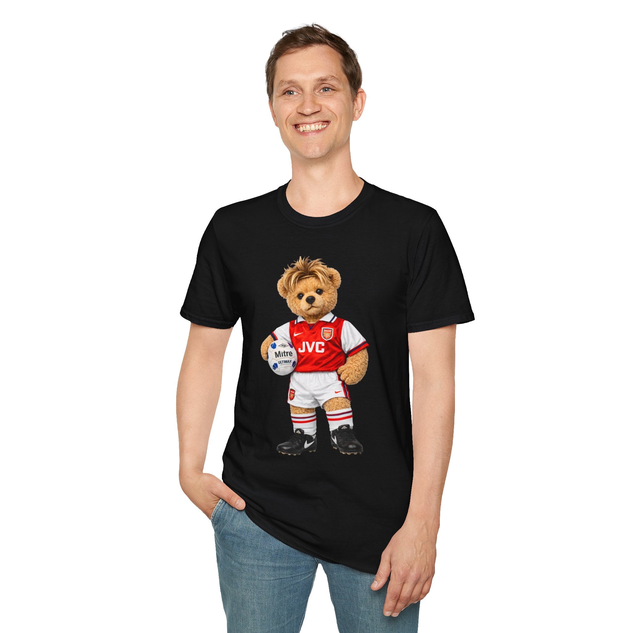 Highbury Hero Bear – Arsenal 90s Football Icon Graphic Tee