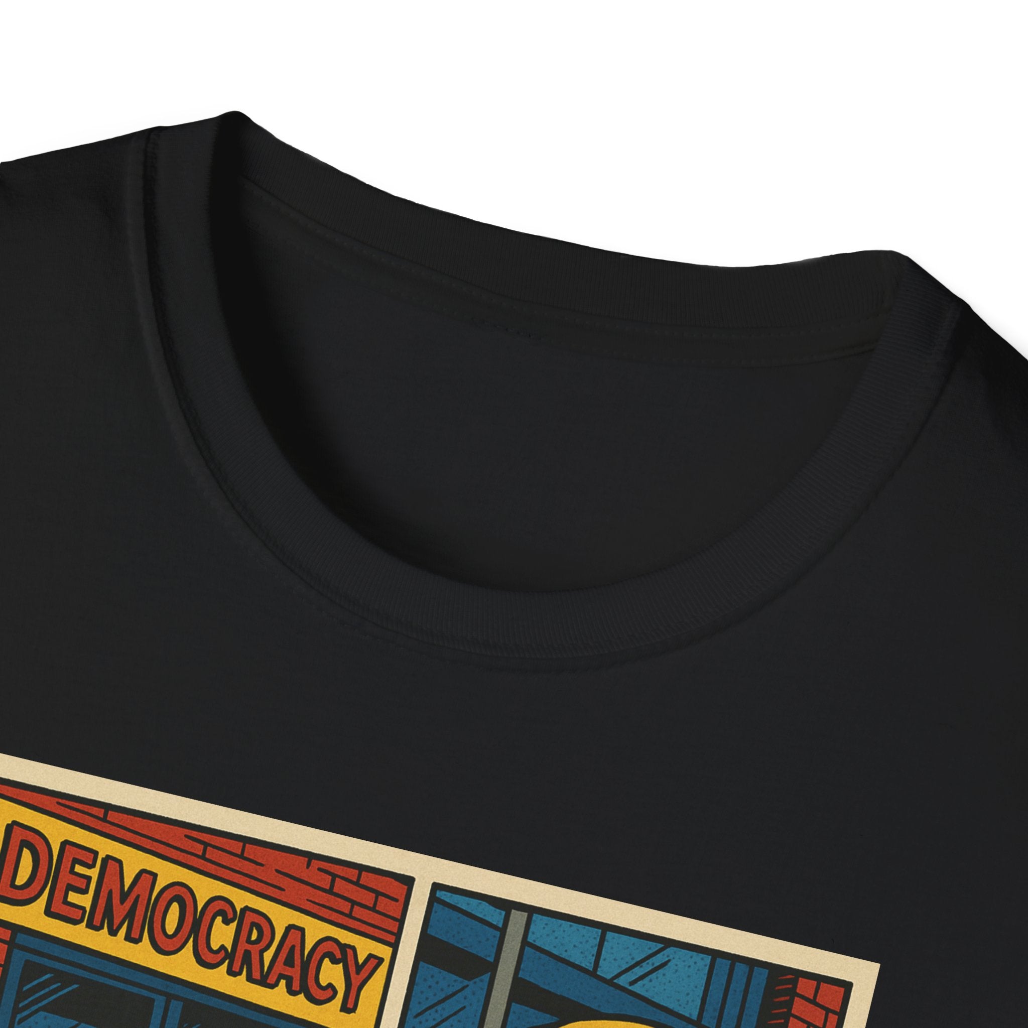 Democracy Comic Strip Graphic Unisex T-Shirt - Learn Lobby Liberate | LZP Tees
