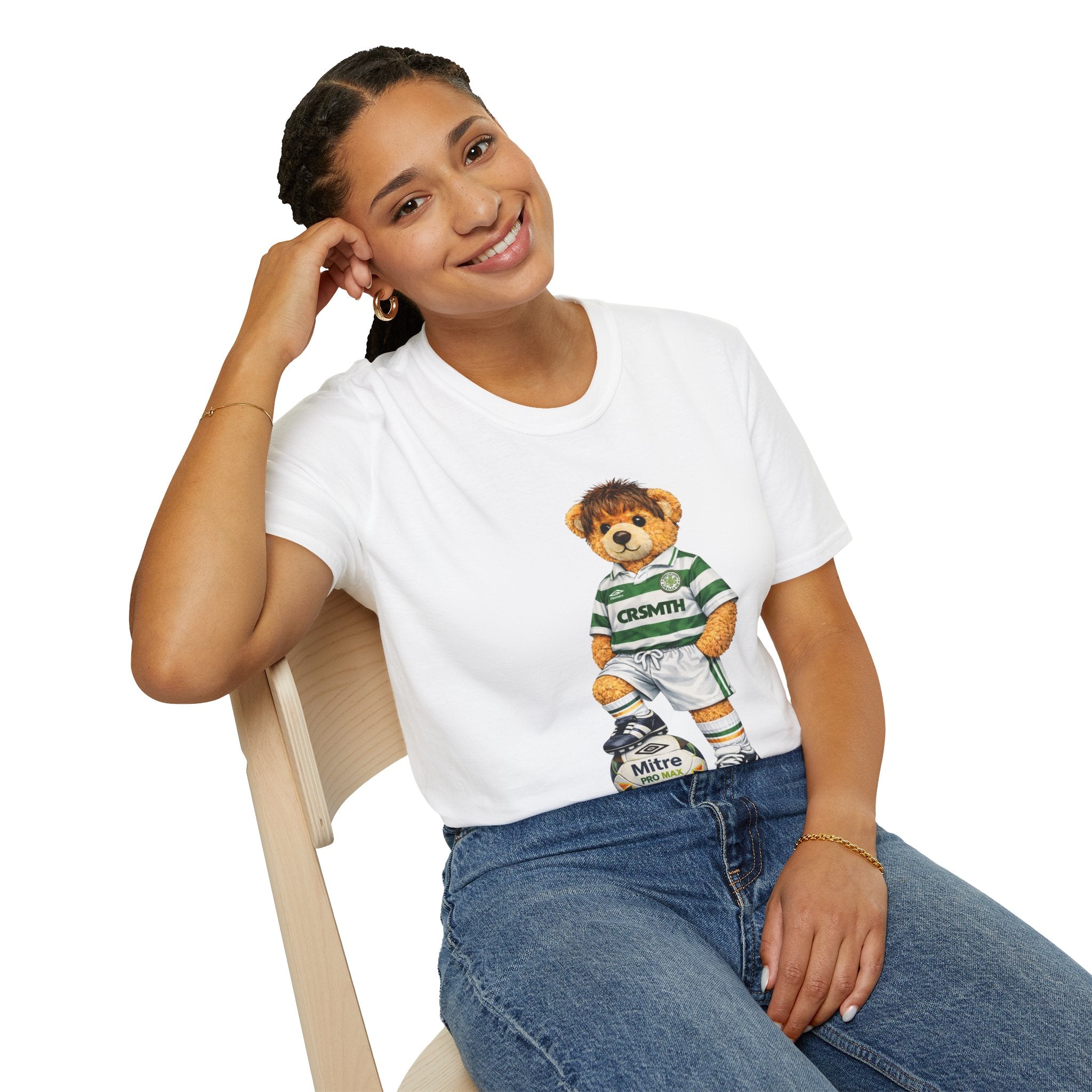 Celtic 90s Football Bear T-Shirt – Parkhead Retro Graphic Tee