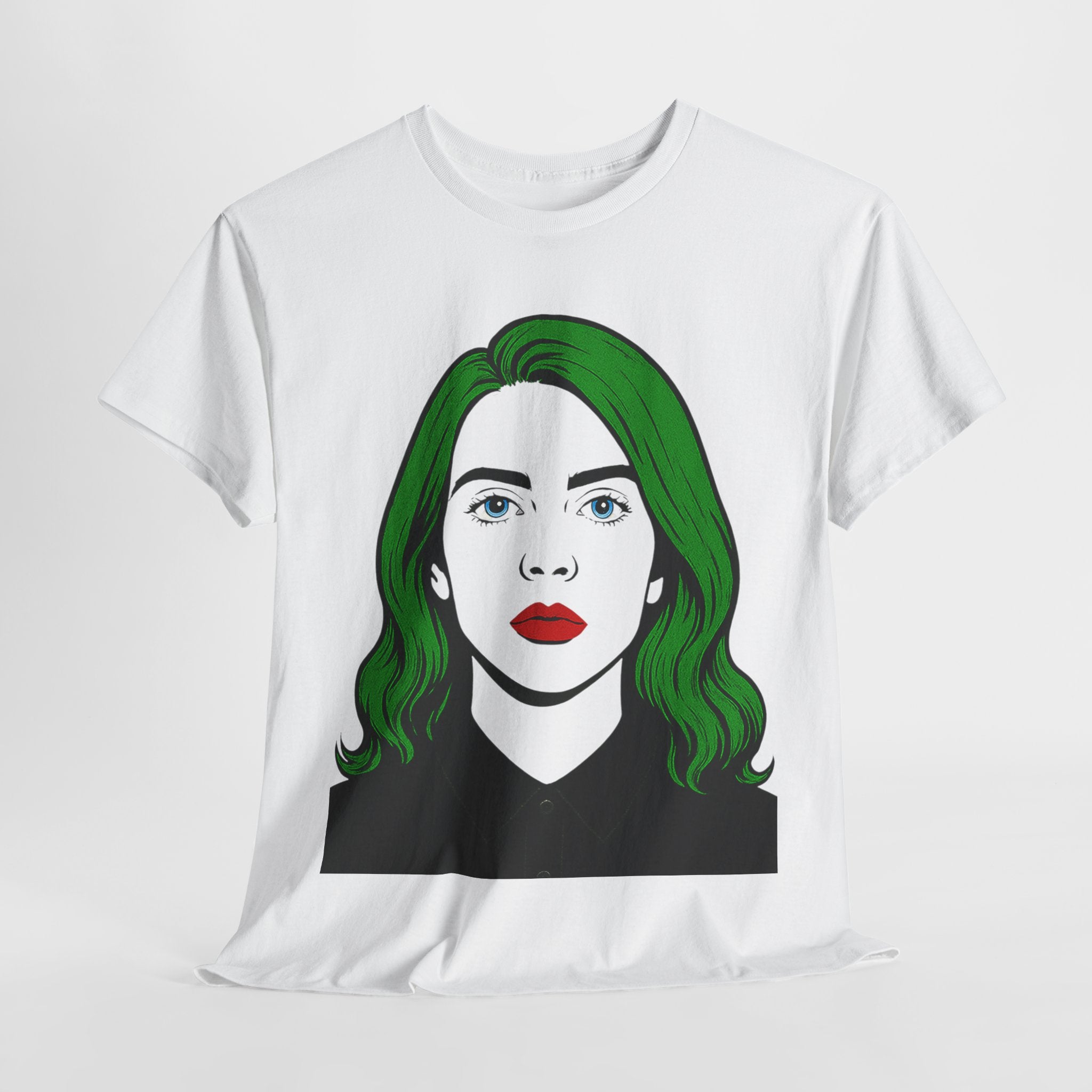 Billie Eilish Inspired Stylish Statement Tee – Unisex Heavy Cotton Tee with Bold Design, Casual Wear, Gift for Her, Everyday Fashion, Artistic Shirt – T‑Shirt (Unisex)