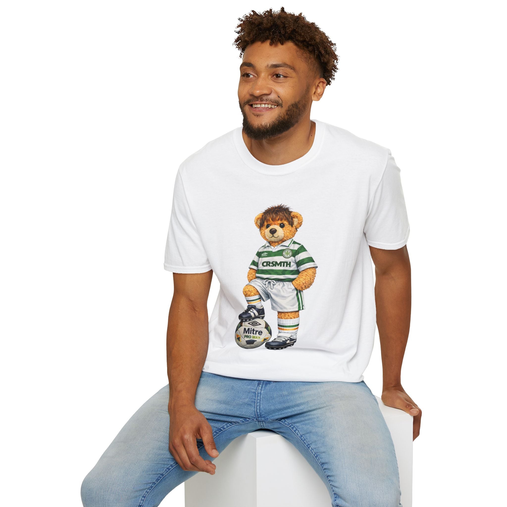 Celtic 90s Football Bear T-Shirt – Parkhead Retro Graphic Tee