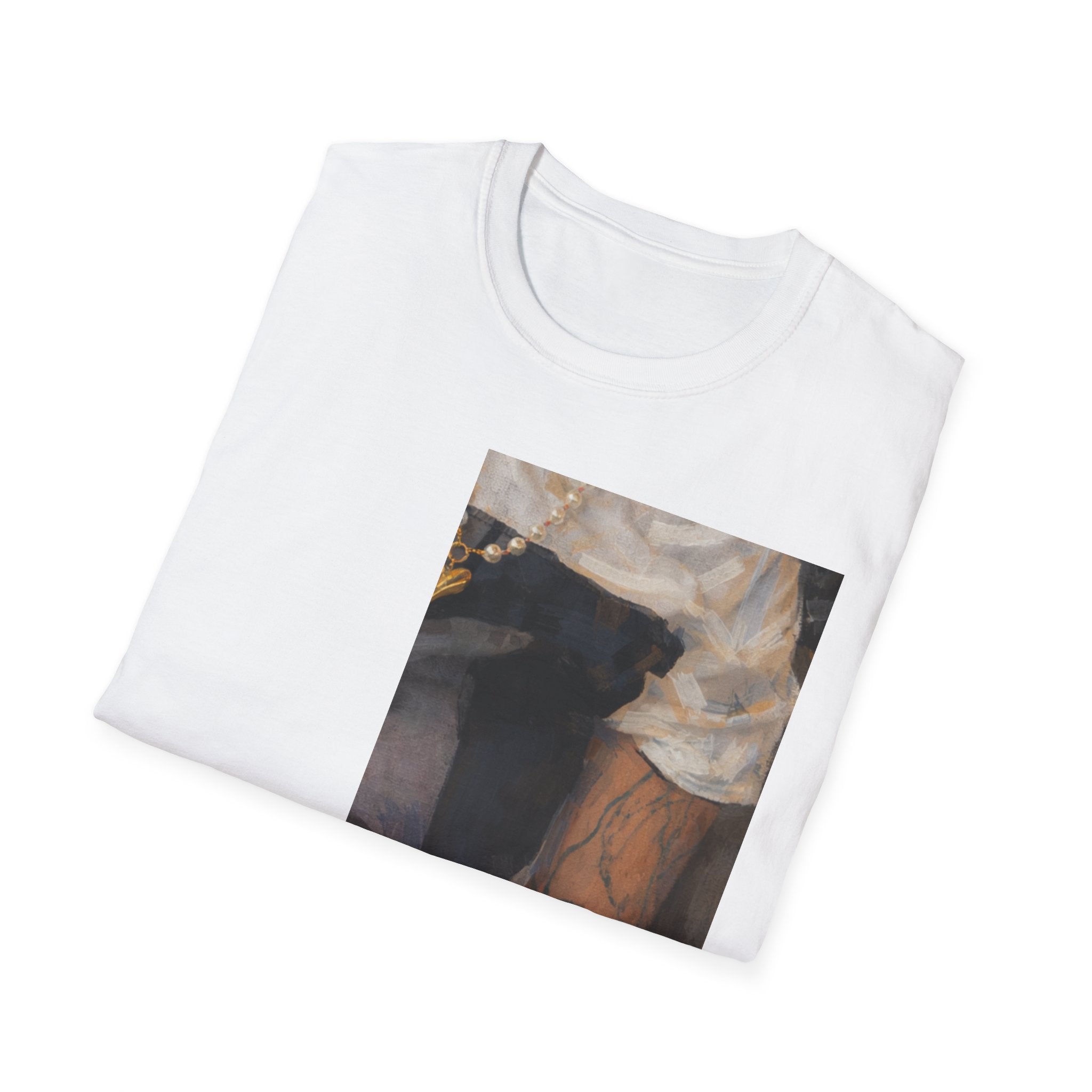 Artistic Fragment Print T‑Shirt