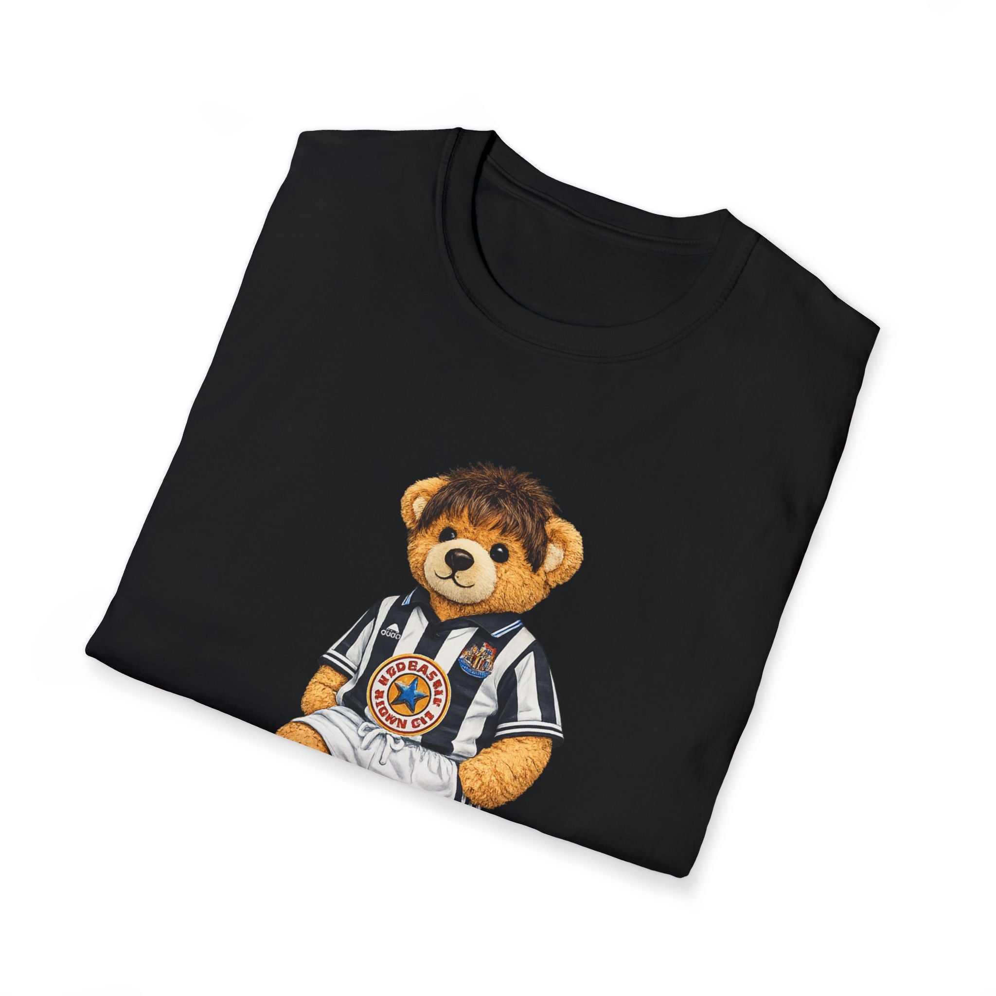 Newcastle United 90s Football Bear T-Shirt – St James’ Park Retro Graphic Tee