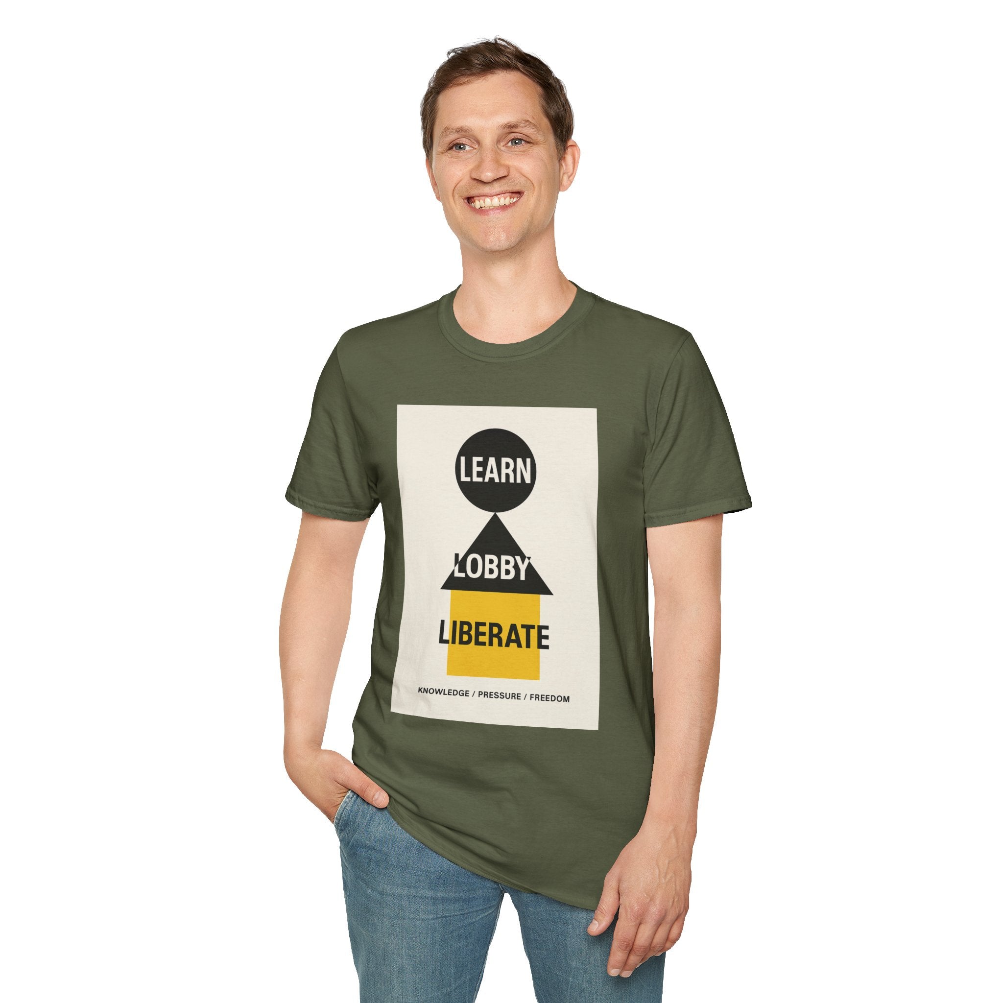 Empowerment Graphic Unisex T-Shirt - Learn Lobby Liberate | LZP Tees