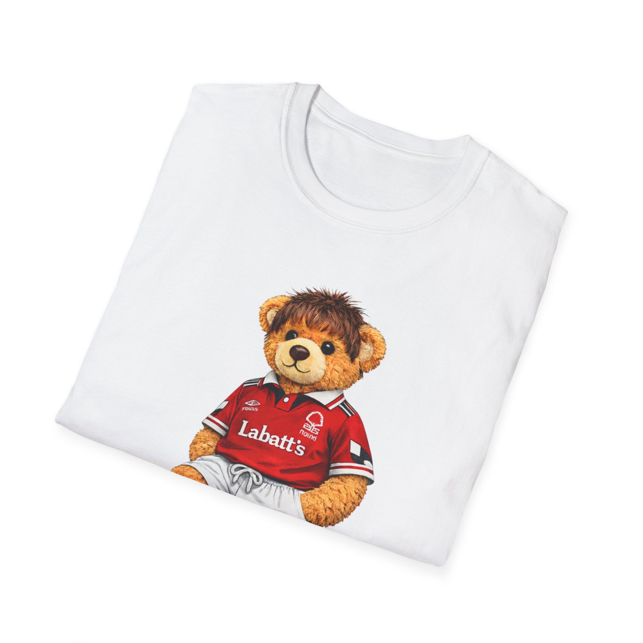 Nottingham Forest 90s Football Bear T-Shirt – City Ground Retro Graphic Tee