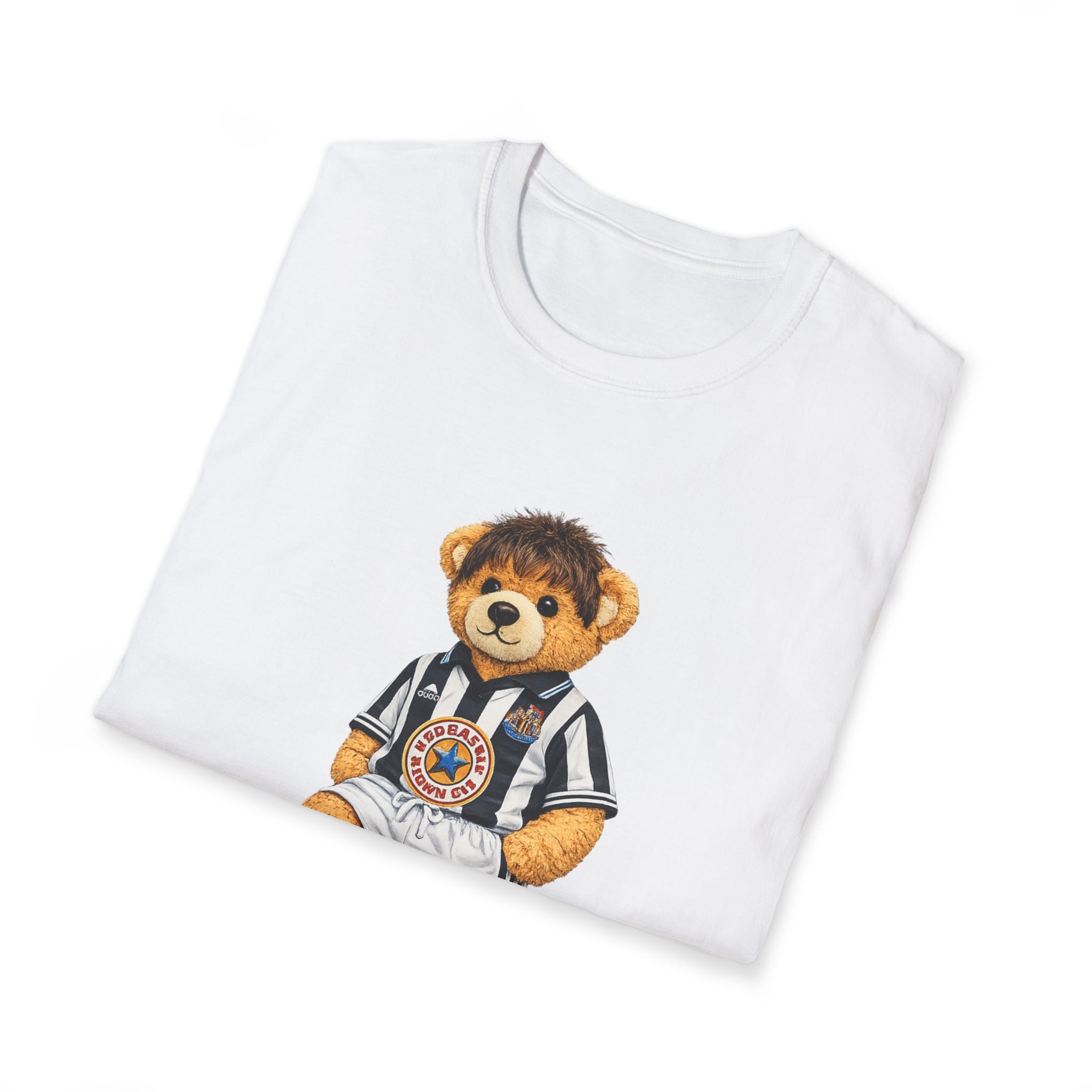 Newcastle United 90s Football Bear T-Shirt – St James’ Park Retro Graphic Tee