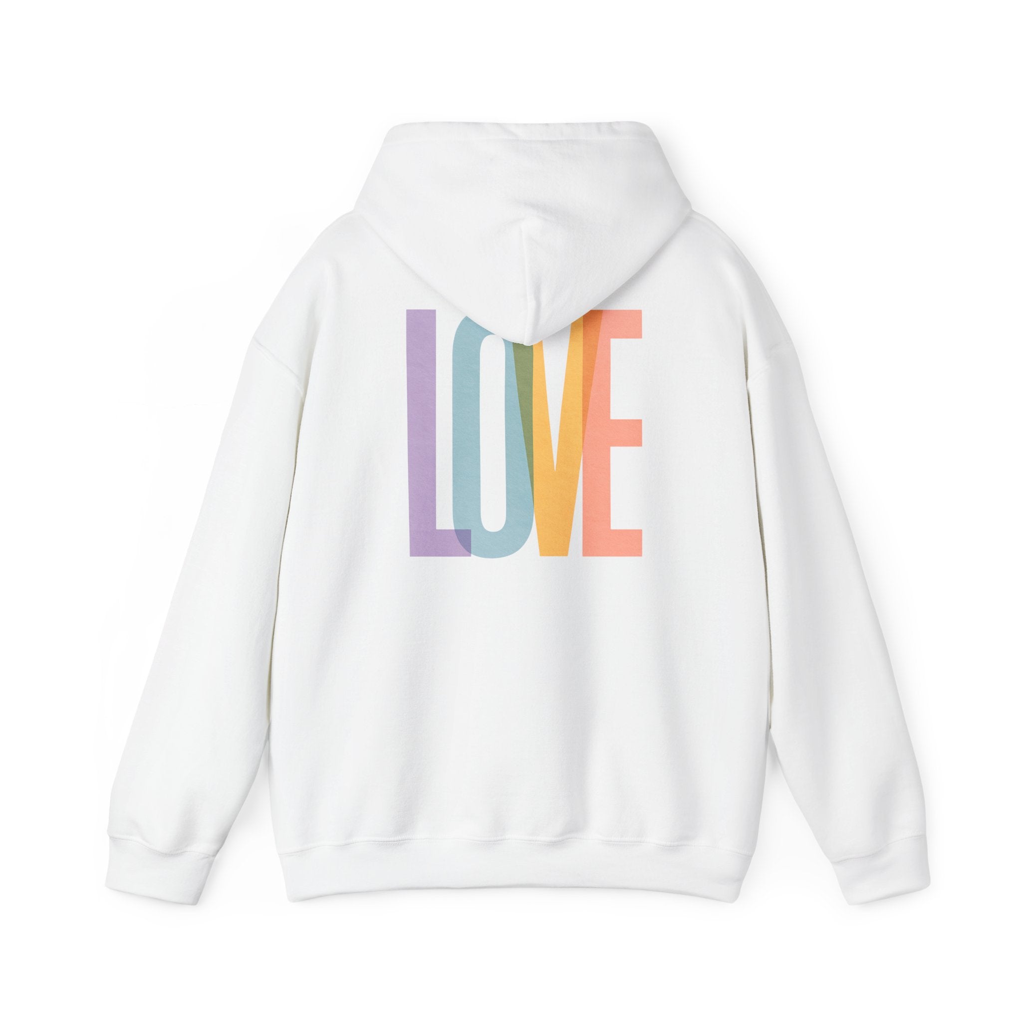 'LOVE' Unisex Hoodie Front and Back Print - Cozy Gift for Friends, Valentine's Day, Casual Wear, Trendy Fashion, Spirit Wear T-Shirt | LZP Tees