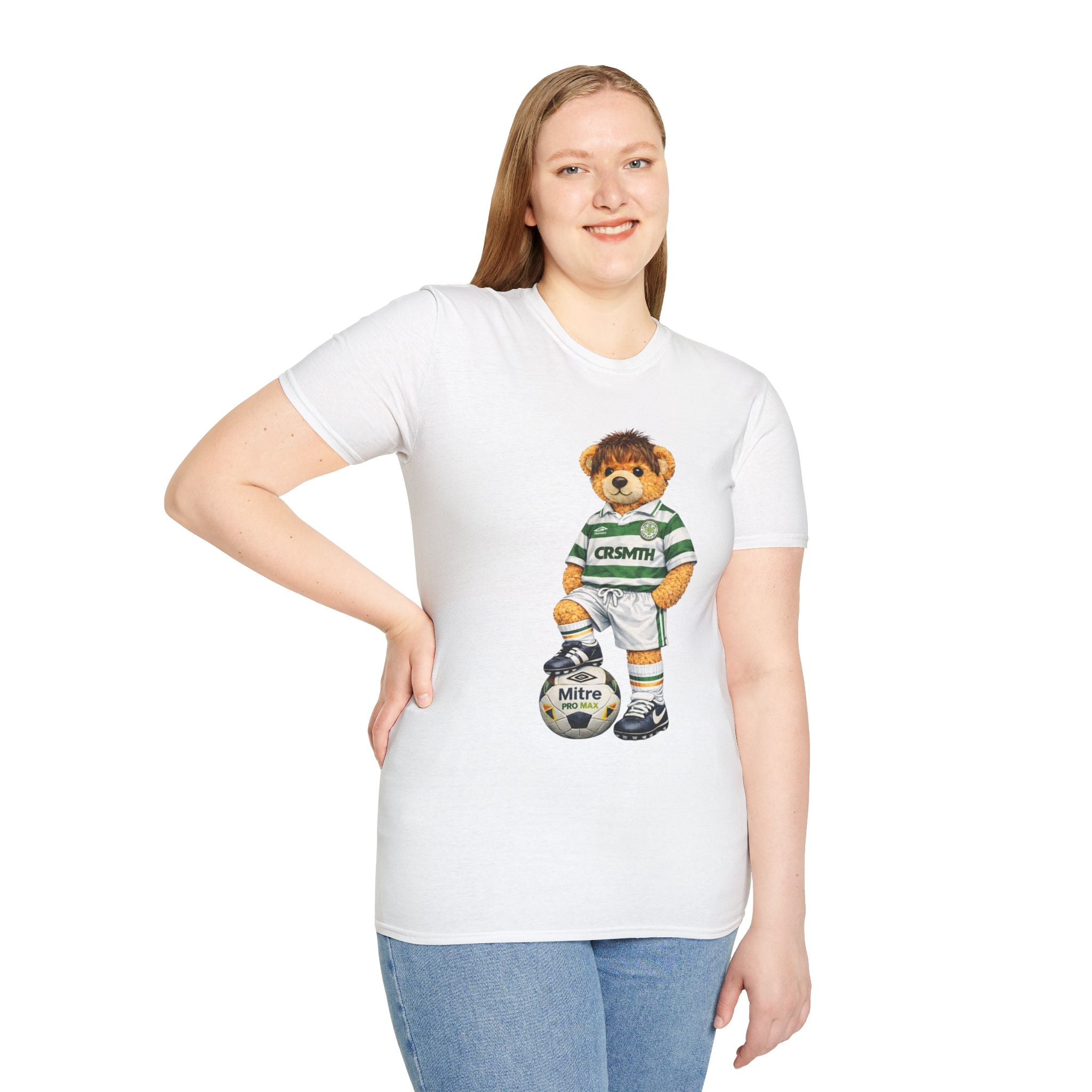 Celtic 90s Football Bear T-Shirt – Parkhead Retro Graphic Tee